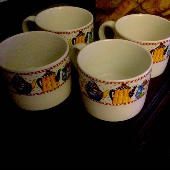 Mary Engelbreit Afternoon Tea set of four vintage mugs - Picture 1 of 3